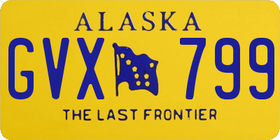 AK license plate GVX799