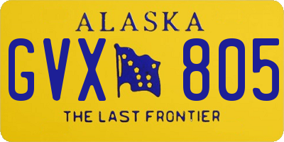 AK license plate GVX805