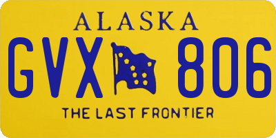 AK license plate GVX806