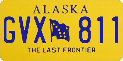 AK license plate GVX811