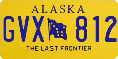 AK license plate GVX812