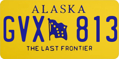 AK license plate GVX813