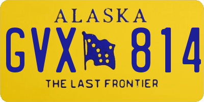 AK license plate GVX814