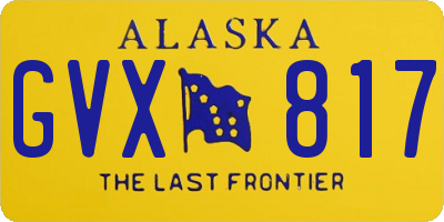 AK license plate GVX817