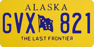 AK license plate GVX821