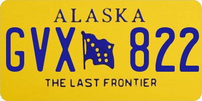 AK license plate GVX822