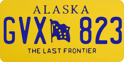 AK license plate GVX823