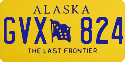 AK license plate GVX824