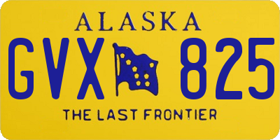 AK license plate GVX825