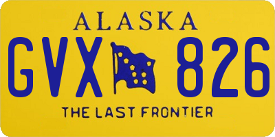 AK license plate GVX826