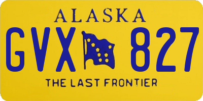 AK license plate GVX827