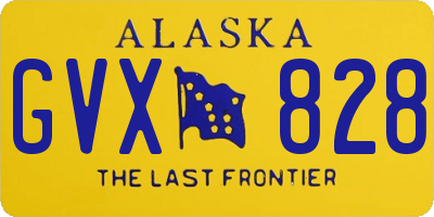 AK license plate GVX828