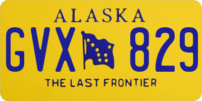 AK license plate GVX829