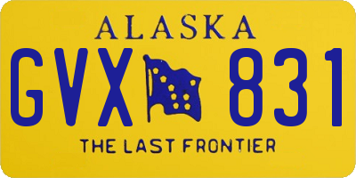 AK license plate GVX831