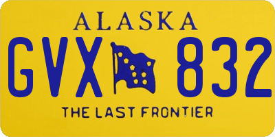 AK license plate GVX832