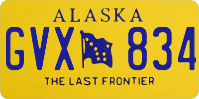 AK license plate GVX834