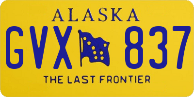 AK license plate GVX837