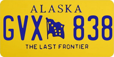 AK license plate GVX838