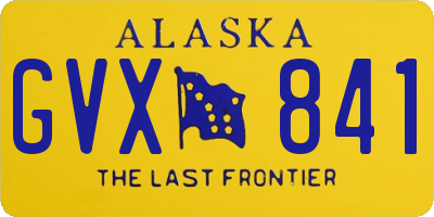 AK license plate GVX841