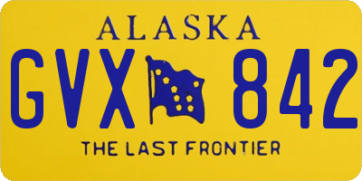 AK license plate GVX842