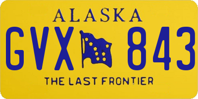 AK license plate GVX843