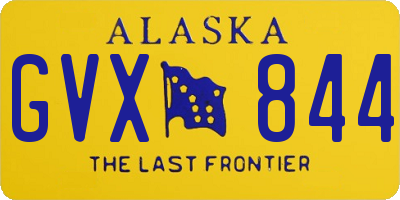 AK license plate GVX844