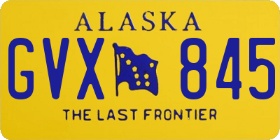 AK license plate GVX845