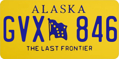 AK license plate GVX846