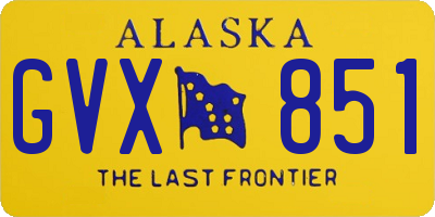 AK license plate GVX851