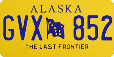 AK license plate GVX852