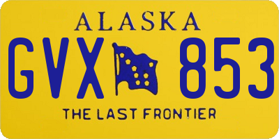 AK license plate GVX853