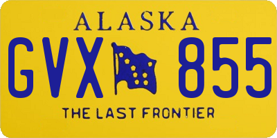 AK license plate GVX855