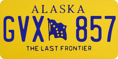 AK license plate GVX857