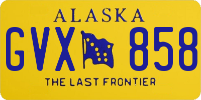 AK license plate GVX858