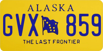 AK license plate GVX859