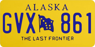 AK license plate GVX861