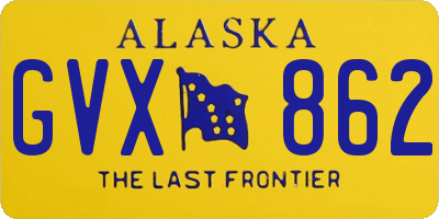 AK license plate GVX862