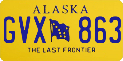 AK license plate GVX863