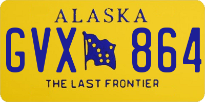 AK license plate GVX864