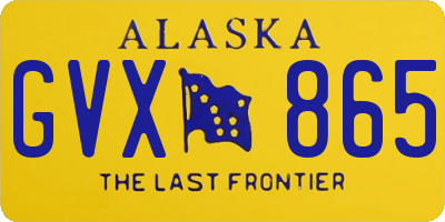 AK license plate GVX865