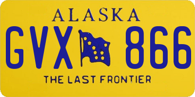 AK license plate GVX866