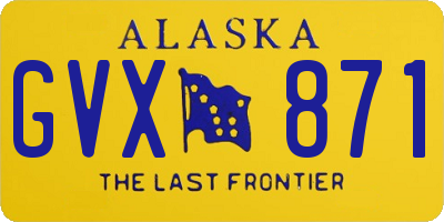 AK license plate GVX871