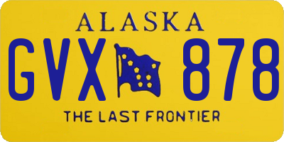 AK license plate GVX878