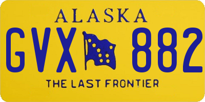 AK license plate GVX882