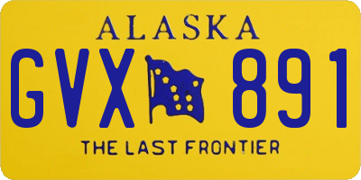 AK license plate GVX891