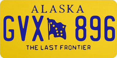 AK license plate GVX896