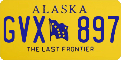 AK license plate GVX897