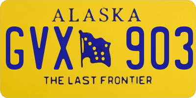 AK license plate GVX903