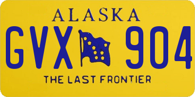 AK license plate GVX904