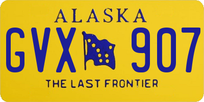 AK license plate GVX907